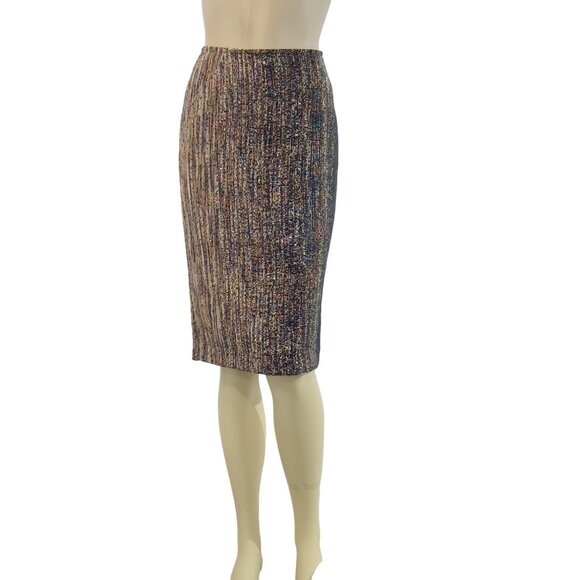 LAFAYETTE 148 New York Women's Multicolor Textured Pencil Skirt Size 8 - Picture 3 of 13